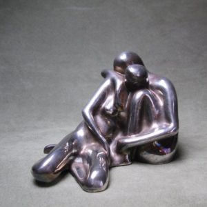 Sheltering embrace sterling sculpture